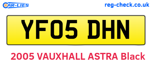 YF05DHN are the vehicle registration plates.