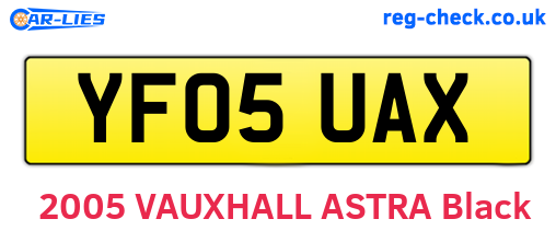 YF05UAX are the vehicle registration plates.