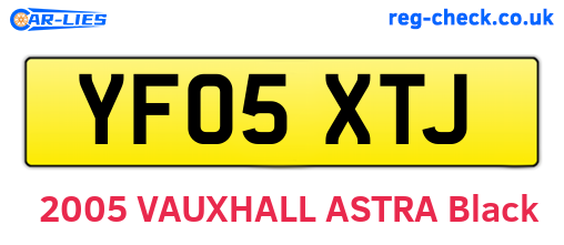 YF05XTJ are the vehicle registration plates.