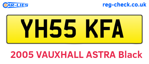 YH55KFA are the vehicle registration plates.