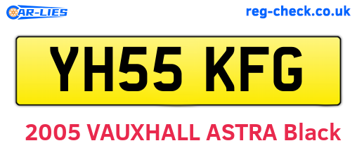 YH55KFG are the vehicle registration plates.