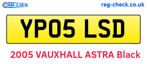 YP05LSD are the vehicle registration plates.