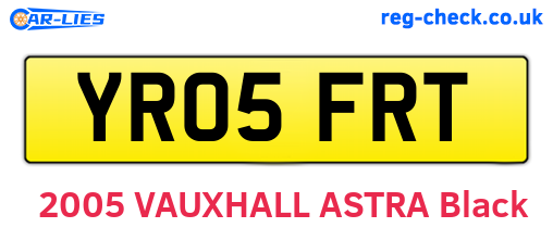YR05FRT are the vehicle registration plates.