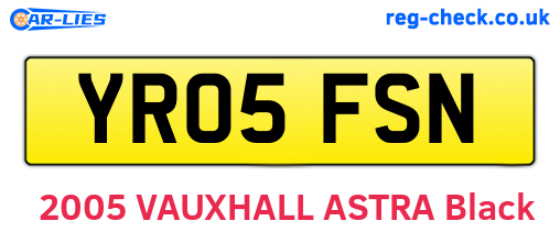 YR05FSN are the vehicle registration plates.