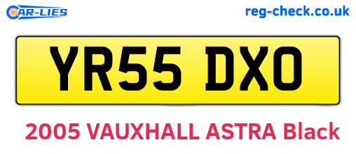 YR55DXO are the vehicle registration plates.