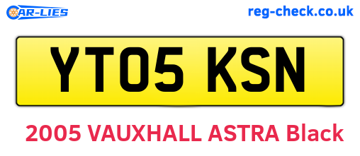 YT05KSN are the vehicle registration plates.