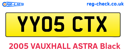 YY05CTX are the vehicle registration plates.