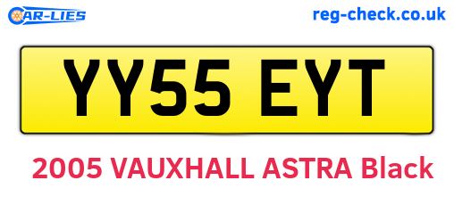 YY55EYT are the vehicle registration plates.