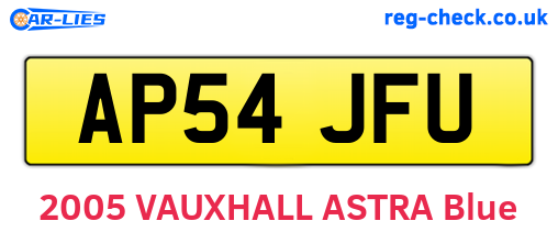 AP54JFU are the vehicle registration plates.