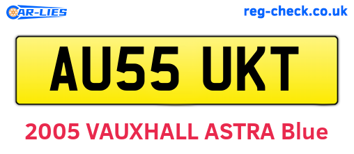 AU55UKT are the vehicle registration plates.