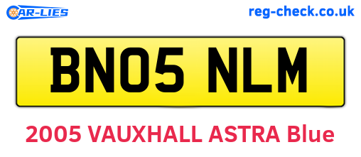 BN05NLM are the vehicle registration plates.