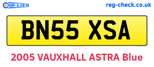 BN55XSA are the vehicle registration plates.