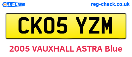 CK05YZM are the vehicle registration plates.