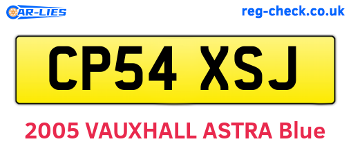 CP54XSJ are the vehicle registration plates.