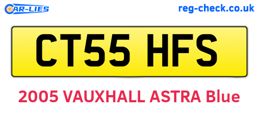 CT55HFS are the vehicle registration plates.