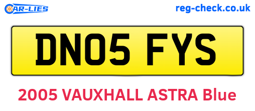 DN05FYS are the vehicle registration plates.