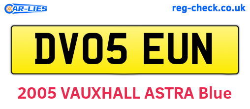 DV05EUN are the vehicle registration plates.