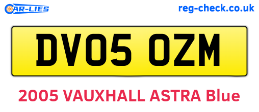 DV05OZM are the vehicle registration plates.
