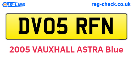 DV05RFN are the vehicle registration plates.