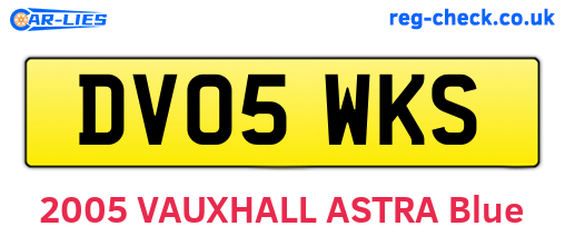 DV05WKS are the vehicle registration plates.