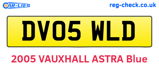 DV05WLD are the vehicle registration plates.