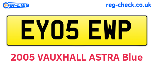 EY05EWP are the vehicle registration plates.