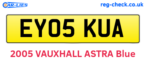 EY05KUA are the vehicle registration plates.