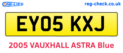 EY05KXJ are the vehicle registration plates.