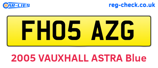 FH05AZG are the vehicle registration plates.