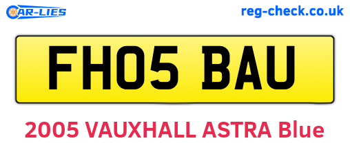 FH05BAU are the vehicle registration plates.
