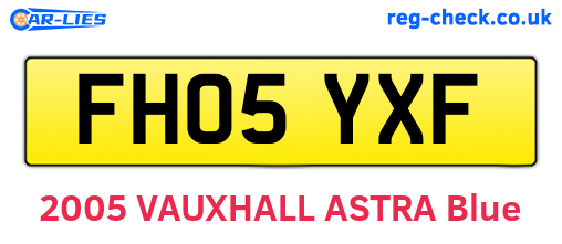 FH05YXF are the vehicle registration plates.