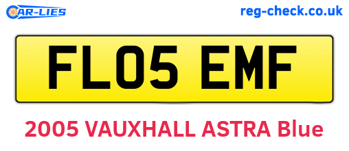 FL05EMF are the vehicle registration plates.