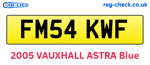 FM54KWF are the vehicle registration plates.