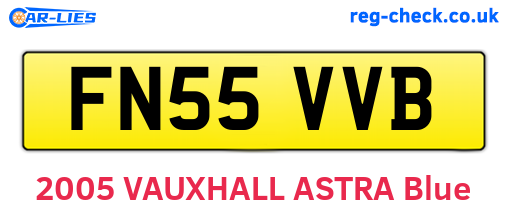 FN55VVB are the vehicle registration plates.