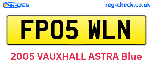 FP05WLN are the vehicle registration plates.