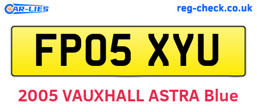 FP05XYU are the vehicle registration plates.