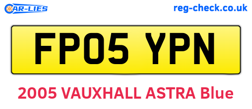 FP05YPN are the vehicle registration plates.