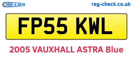 FP55KWL are the vehicle registration plates.