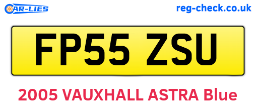 FP55ZSU are the vehicle registration plates.