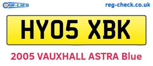 HY05XBK are the vehicle registration plates.