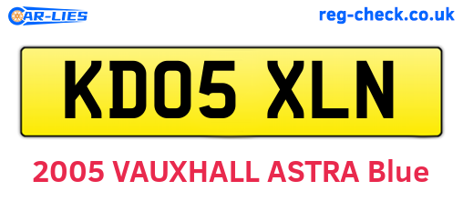 KD05XLN are the vehicle registration plates.