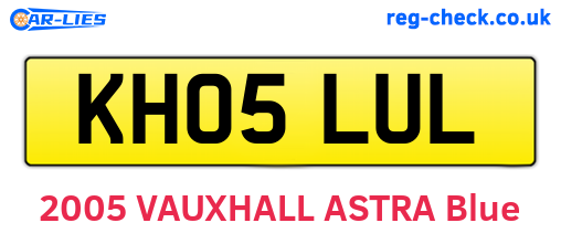 KH05LUL are the vehicle registration plates.