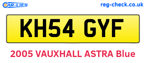 KH54GYF are the vehicle registration plates.