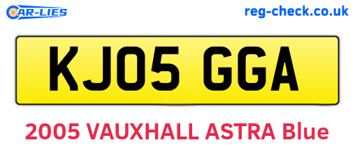 KJ05GGA are the vehicle registration plates.