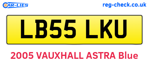 LB55LKU are the vehicle registration plates.