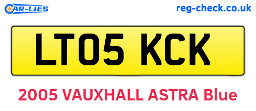 LT05KCK are the vehicle registration plates.