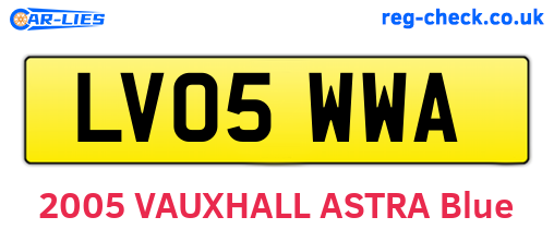 LV05WWA are the vehicle registration plates.