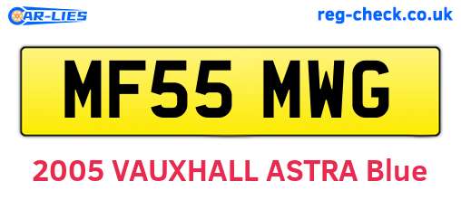 MF55MWG are the vehicle registration plates.
