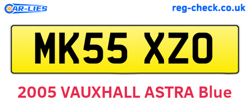 MK55XZO are the vehicle registration plates.