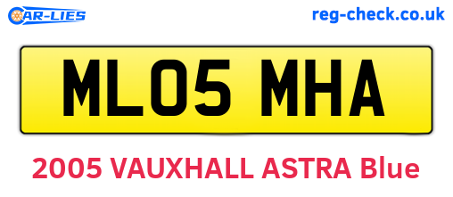 ML05MHA are the vehicle registration plates.